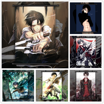 Attack On Titan Levi Rivaille Rival Ackerman Anime manga wall Poster Scroll C