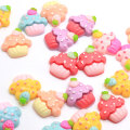 Gorący popularny 20 * 22 MM żywica płaska babeczka Cabochons Flatback żywica truskawkowy kubek ciasta słodycze płaski powrót Kawaii Cupcake Craft