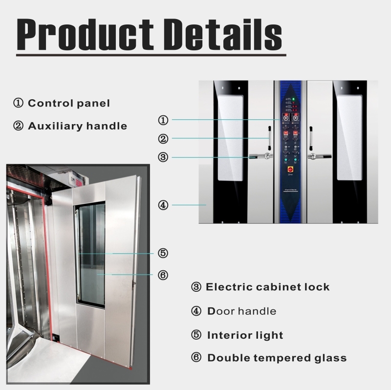 Professional Grade 64-Tray Rotary Oven: High-Quality, Robust, and Durable for Commercial and Industrial Bakery Applications