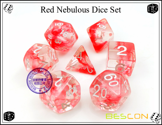 Red Nebulous Dice Set