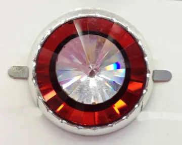 25mm Crystal Glass Stone Embellishment Metallic Plastic Shoe Flower