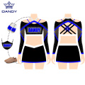 Crop Top Rhinestone အားလုံးစတား Cheerleading ယူနီဖောင်း