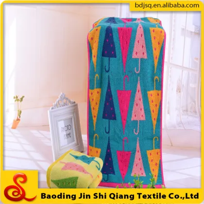 mainstay colored little umbrella raindrops face towel cotton