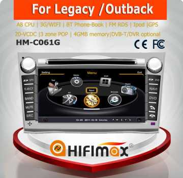 Hifimax 7" Touch Screen Car DVD GPS for SUBARU Legarcy (2010-2013) outback GPS Navigation