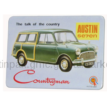 Rectangular classic card shape card shape tin
