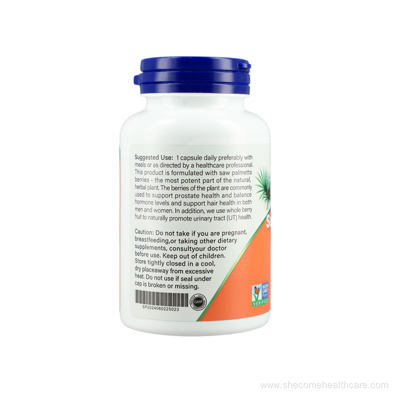 Saw Palmetto Capsules decrease inflammation Prostate Support