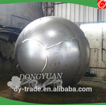 large stainless steel ball with raw color surface