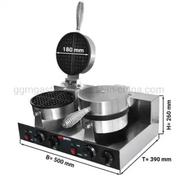 Square Muffin Waffle Maker for Snack Food Commercial Electric Corn Waffle Makers Machine