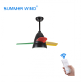 Small design colorful blade ceiling fan light