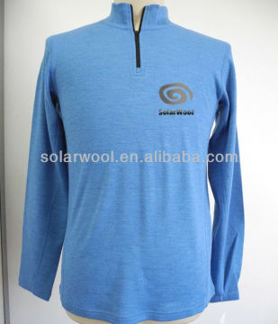 Men's baby alpaca & merino wool blended zip top