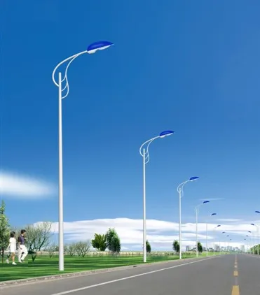 12m conical round octagonal double single arm pole