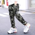 EACHIN Baby Boys Pants Spring Children Sport Camouflage Cargo Pants Elastic Waist Teens Boys Trousers Children Streetwear Pants