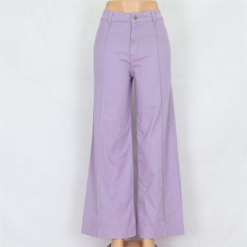 Women's Purple Wide Leg Jeans