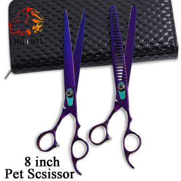 8.0 Inch High-end VG10 Stainless Steel Pet Thinning Scissors Set