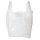 Carryout Poly Tote Custom Printed Shopping Grocery Vest Handle One-off T Shirt White PE Bag