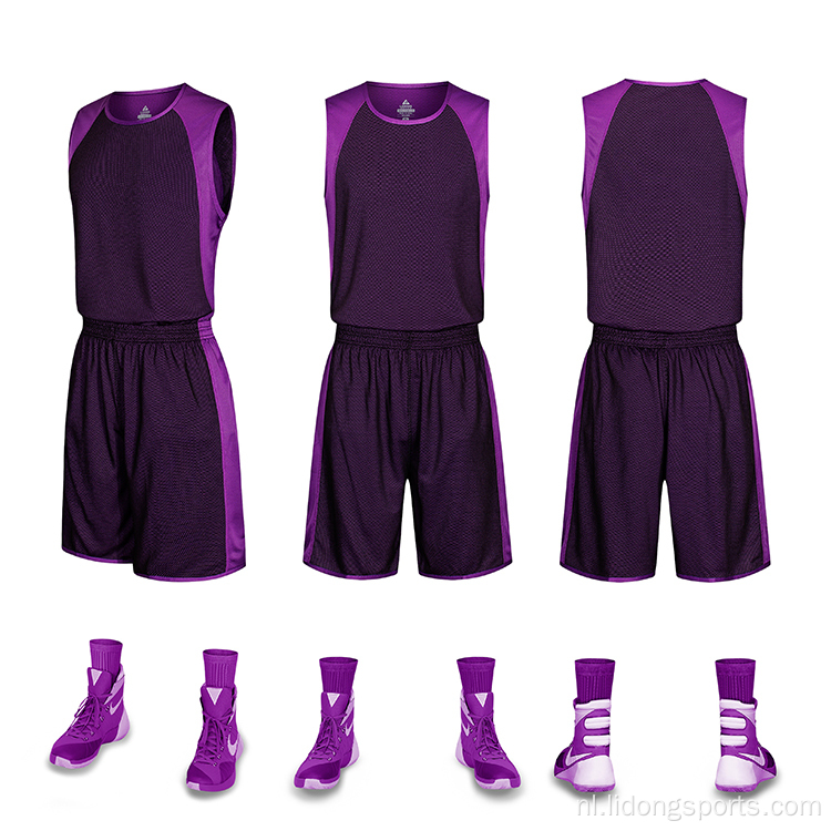 Beste kwaliteit aangepaste basketbal jersey set groothandel