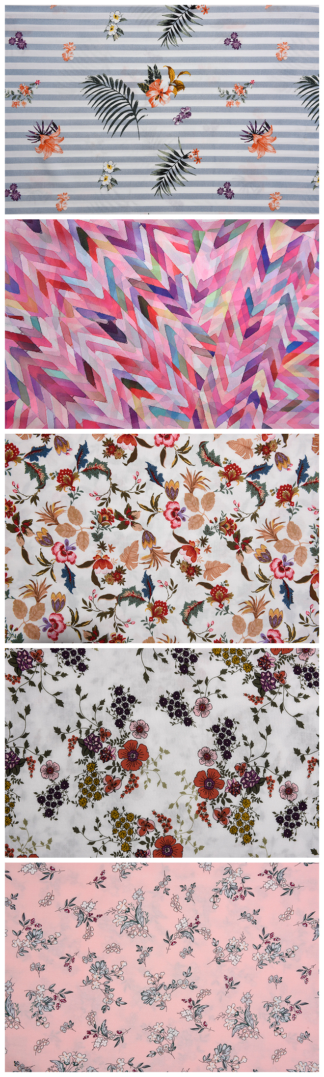 Pink Background Printed Fabrics