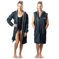 Waterproof Swim Parka Removable Sleeve Long Coat Poncho