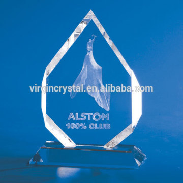 Laser engraving logo crystal awards for crystal corporate gifts