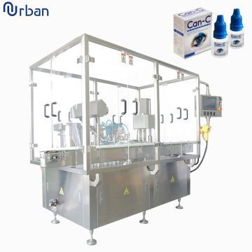 2 Nozzles Eye Drop Filling and Packaging Machine for 10ml & 30ml Pet Bottles
