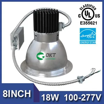 UL Energy Star Listed 8inch 18W recessed led lighting fixtures