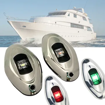12V Waterproof Mini LED Marine Navigation Light: Red & Green Starboard Indicator for Yachts