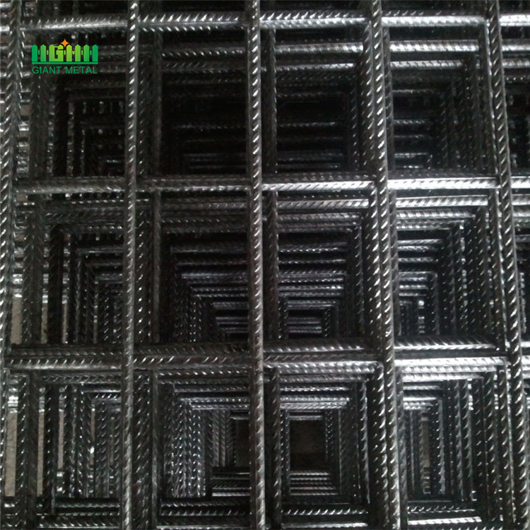 Black welded wire fence mesh panel