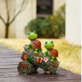 Plant and Lawn Stake Solar Powered Sweet Frog Face Turtles Supplier