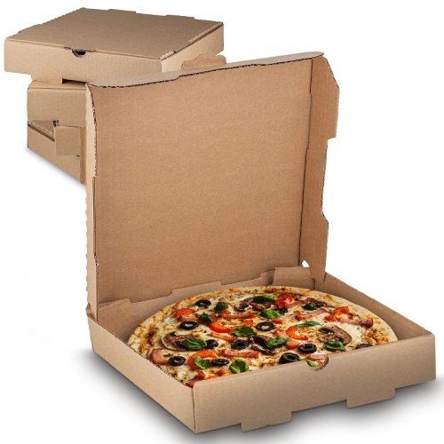 Food Box falowane papierowe brązowe pudełko na pizzę