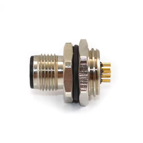 5-Pins M12 Panel Mount Aviation Plug Connector