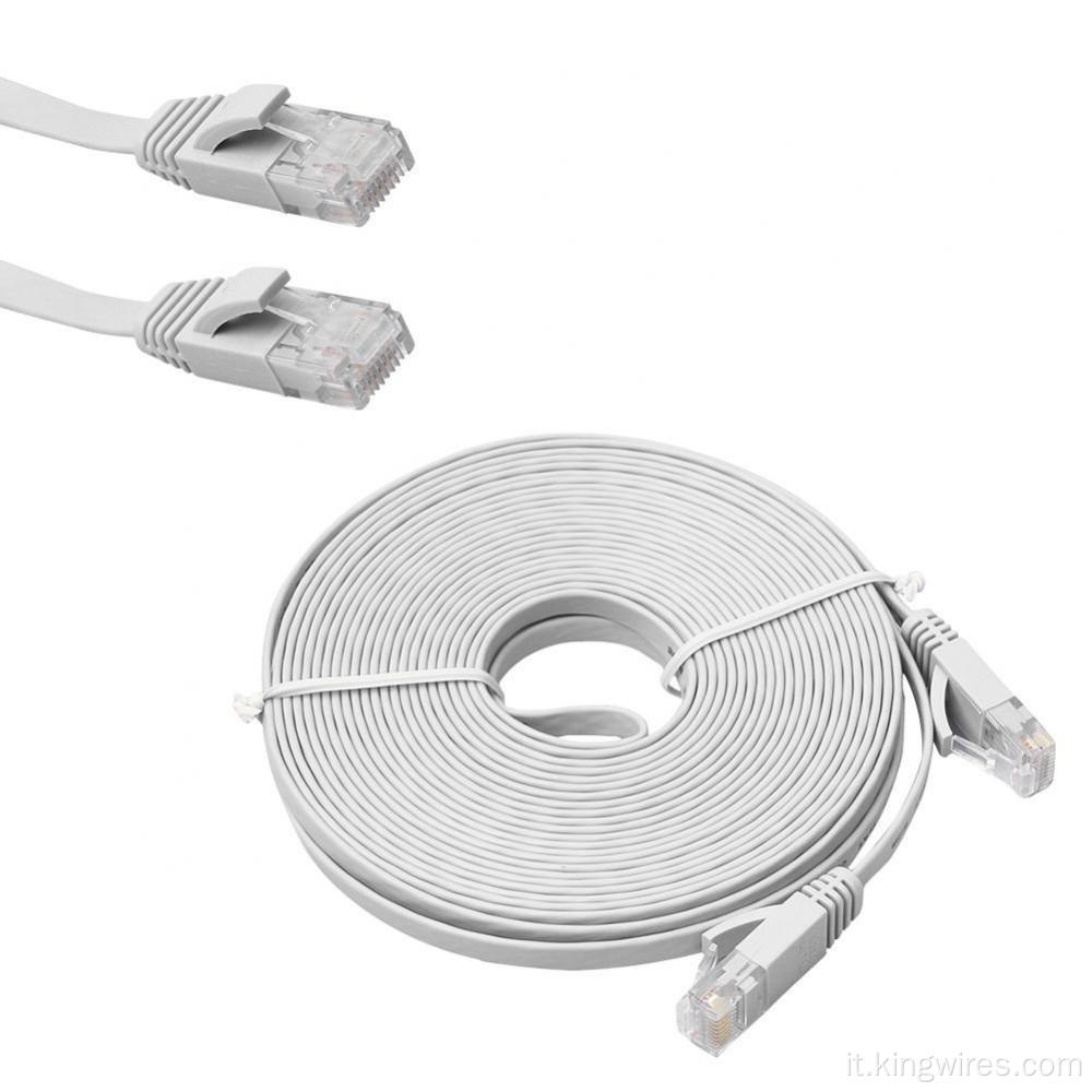 Cavo Ethernet piatto CAT6 da 50 piedi VS rotondo