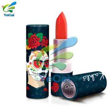 Custom fancy paper lipstick tube rotate up