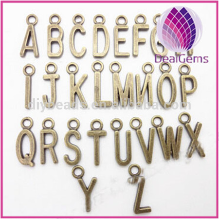 new design women small alloy charm english letter pattern for diy