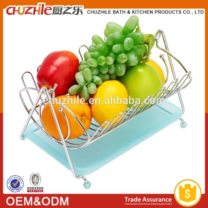 Home Basics iron or stainless steel chome painted fruit storage rack
