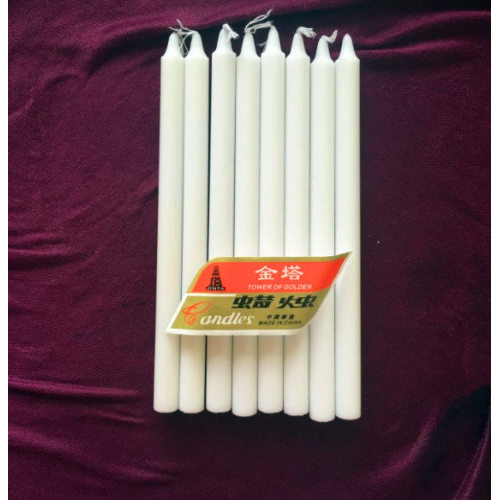6PCS white small larger wax strong candles