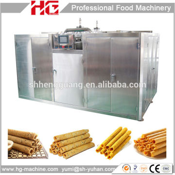 Full automatic egg roll making machine/double head egg roll making machine/filled egg roll making machine