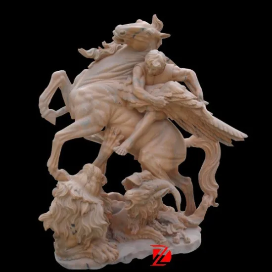 Famous roman with horse sculptures