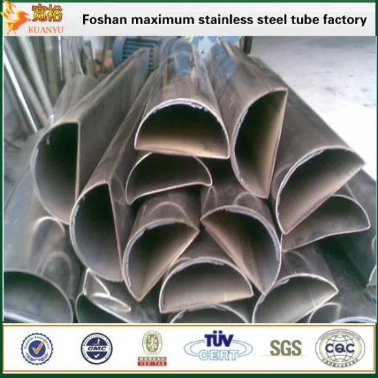 astm a312 304 grade D shaped stainless steel tube foshan