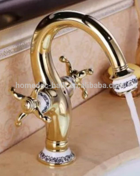 bathroom single hole double handles faucet