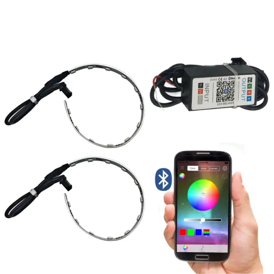 TAOCHIS RGB LED Retrofit Devil Eye Demon Eyes Car Headlights with App Remote Control