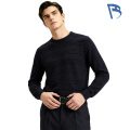 Men's Horizontal Texture Crew Neck Knit Sweater