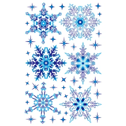 Blue Elk Glass Window Christmas Stickers
