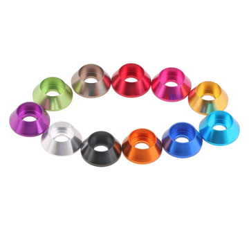 Rondelle de tête de tasse de tête cylindrique d&#39;alliage d&#39;aluminium de couleur