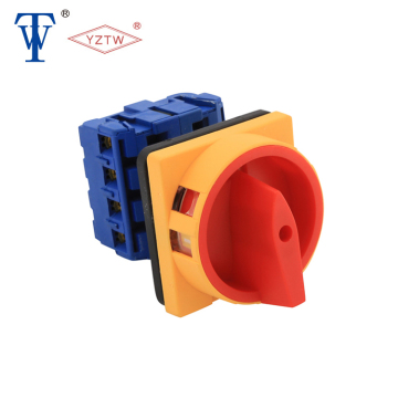 YZTW TWD11-32 4P Yellow Red Padlock Rotary Cam Switch