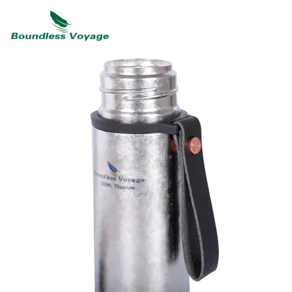 Boundless Voyage Titanium Thermos Bottle - Lightweight and Portable for Outdoor Activities