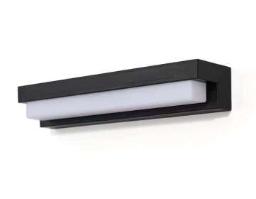 Modern Black Waterproof Aluminum Wall Sconce 2 Light Outdoor Wall Light