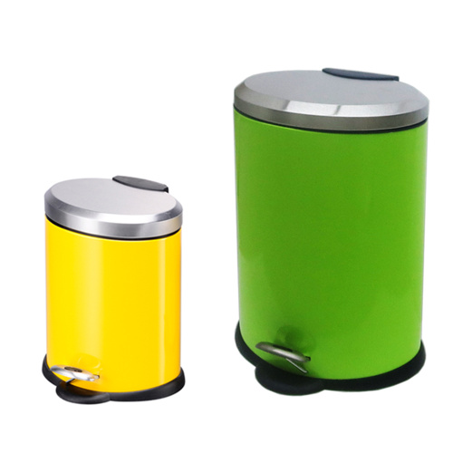 Elegant Design Stainless Steel Oval Shape Trash Can