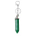 Malachite Hexagonal Prism GunBlack Wizard Cap Pendant Keychain