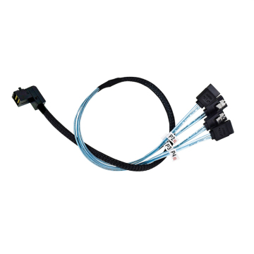 High Performance Mini SAS HD 60cm Right Angle 4SATA Reverse Cable