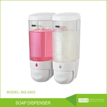 Patented Liquid Soap Dispenser with double tank dicephalous double soap dispenser